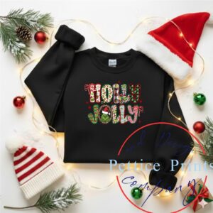 Christmas Grinch "Holly Jolly" Patterned Crewneck
